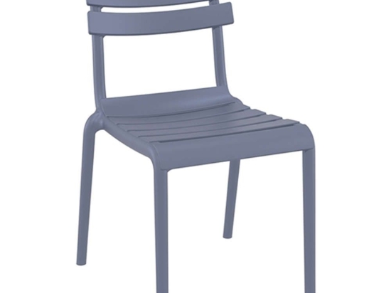 Καρέκλα Helen 20.0772 50x59x84cm Πολυπροπυλένιου Dark Grey Siesta