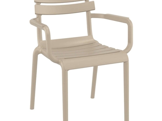 Πολυθρόνα Paris 20.0765 58x59x84cm Πολυπροπυλένιου Taupe Siesta