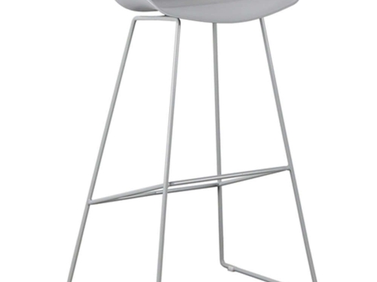 Σκαμπό Μπαρ Leto 43.2758 49x45x75-82cm Grey Zita Plus