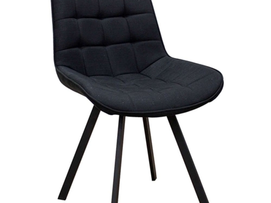 Καρέκλα Mira 11.1598 51x59x86cm Με Ύφασμα Black Zita Plus