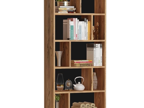 Βιβλιοθήκη PWF-0603 pakoworld καρυδί 60x20x170εκ