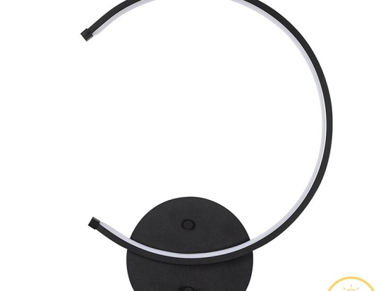 Φωτιστικό τοίχου-απλίκα La luna pakoworld LED 12W μαύρο 33x6x46εκ