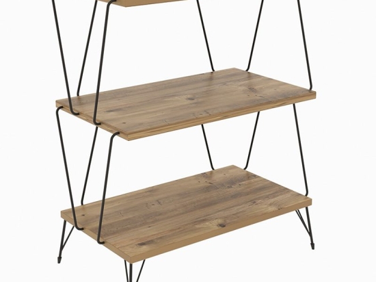 Βοηθητικό τραπέζι TARS pakoworld φυσικό-καρυδί 48x31x78εκ