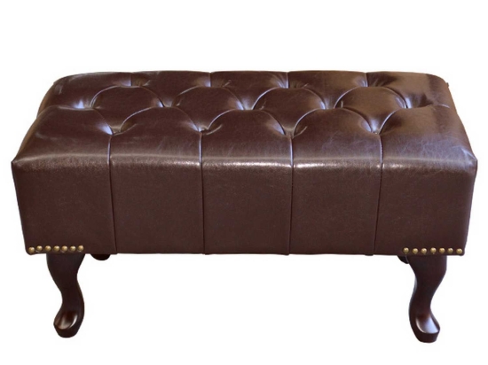 Ταμπουρε Υποποδιο T.Chesterfield Emma Hm226.01 Pu Σκ.Καφε 80x46x42 cm