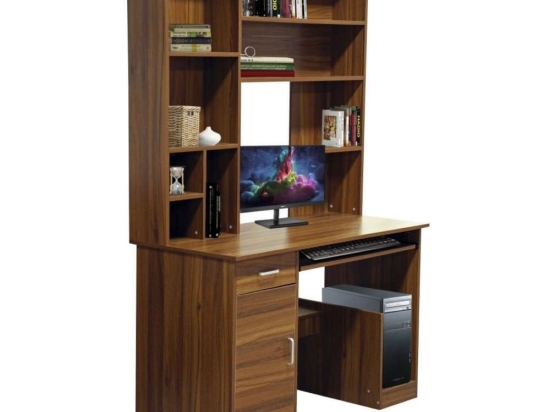 Γραφείο Με Βιβλιοθήκη-Ραφιέρα Status HM2032.04 120x55x182cm Walnut