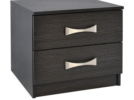 Κομοδινο Με 2 Συρταρια Και Χερουλι Hm2235.01 Zebrano 48X40X42 cm Μελαμίνη