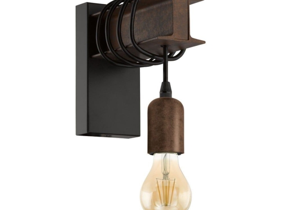 Φωτιστικό Τοίχου - Απλίκα Townshend 4 43152 Black-Brown Eglo Μέταλλο