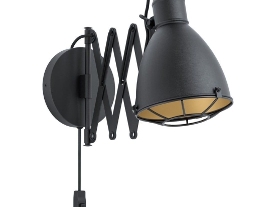 Φωτιστικό Τοίχου - Απλίκα Treburley 43184 Black-Gold Eglo Μέταλλο