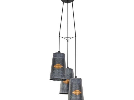 Φωτιστικό Οροφής Κρεμαστό Honeybourne 43108 Gold-Grey Eglo Μέταλλο