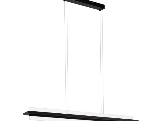 Φωτιστικό Οροφής Ράγα Led Spadafora 98495 Black-Clear Eglo Μέταλλο,Πλαστικό