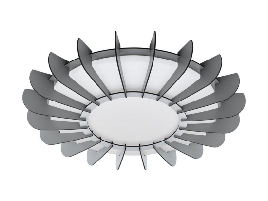 Φωτιστικό Οροφής Πλαφονιέρα Led Arapiles 98262 Grey Eglo Μέταλλο,Ξύλο