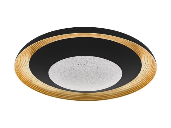 Φωτιστικό Οροφής Πλαφονιέρα Led Canicosa 2 98527 Black-Gold Eglo Μέταλλο,Πλαστικό