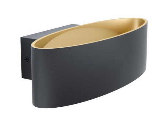 Φωτιστικό Τοίχου - Απλίκα Led Maccacari 98542 Black-Gold Eglo Μέταλλο,Πλαστικό