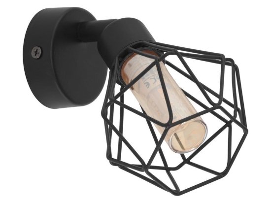 Φωτιστικό Τοίχου - Απλίκα Spot Zapata 1 32765 Black Eglo Μέταλλο,Γυαλί