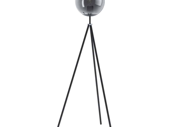 Φωτιστικό Δαπέδου Isorella 98509 Black-Clear Eglo Μέταλλο,Γυαλί