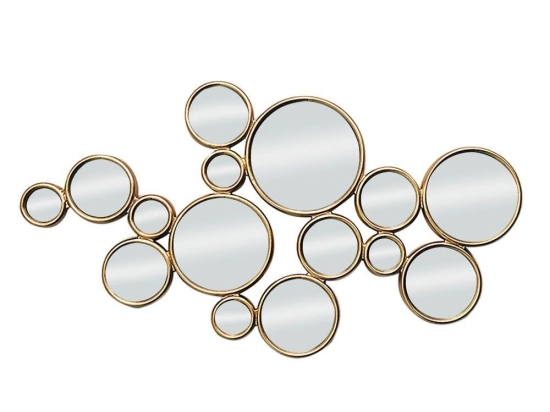 Καθρέπτης Τοίχου Bubbles 11-0370 58xH106cm Gold Mdf