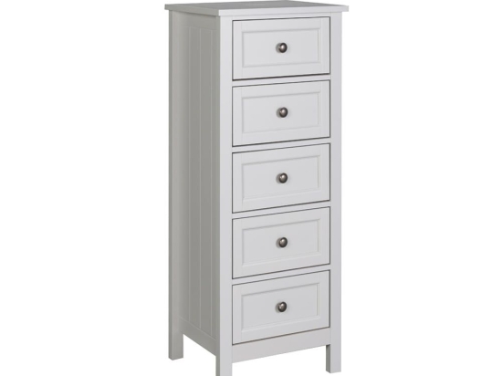 Κομότα French 09-1448 Με 5 Συρτάρια 46x39,5xH114cm Light Grey