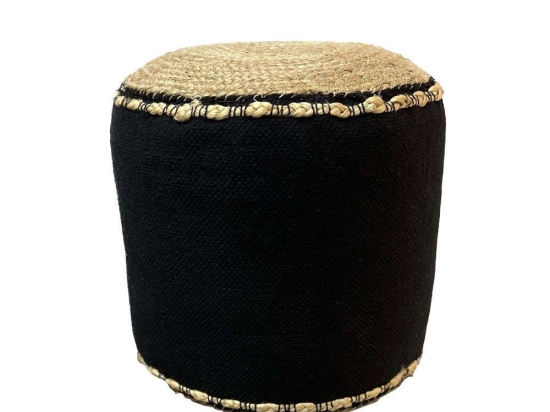 Πουφ Knit 16-0585 Φ40x40cm Black