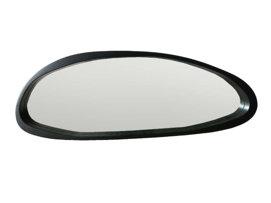 Καθρέπτης Salomone 11-0456 89x33cm Black Mat Ξύλο,Γυαλί