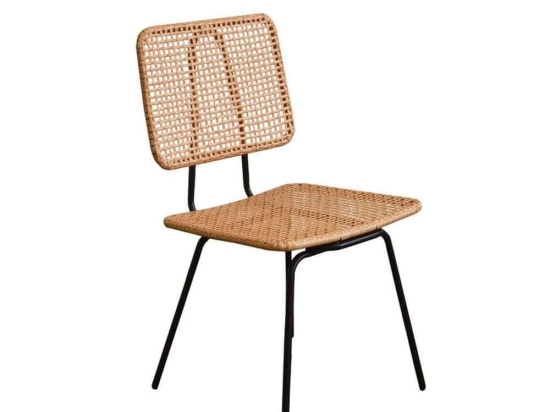 Καρέκλα Catridge 22-0085 47x56x87cm Natural Πολυαιθυλένιο,Μέταλλ