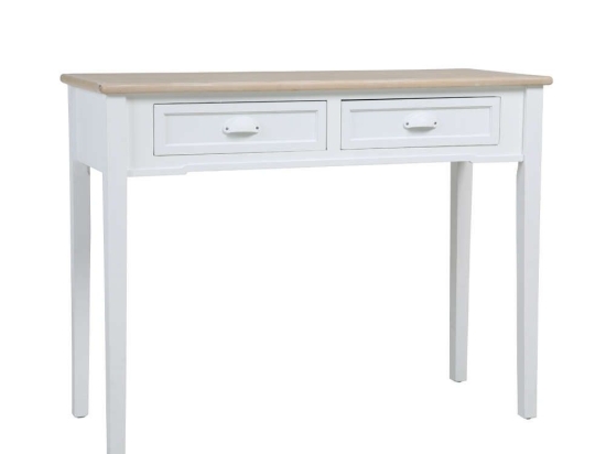 Κονσόλα Kimolos 05-0618 Με 2 Συρτάρια 102x40x78cm White-Natural Mdf