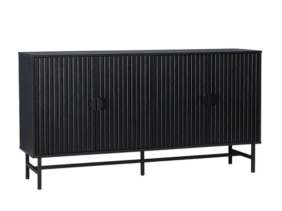 Μπουφές Japan 05-0637 157,5x39x83cm Black Μελαμίνη,Μέταλλο