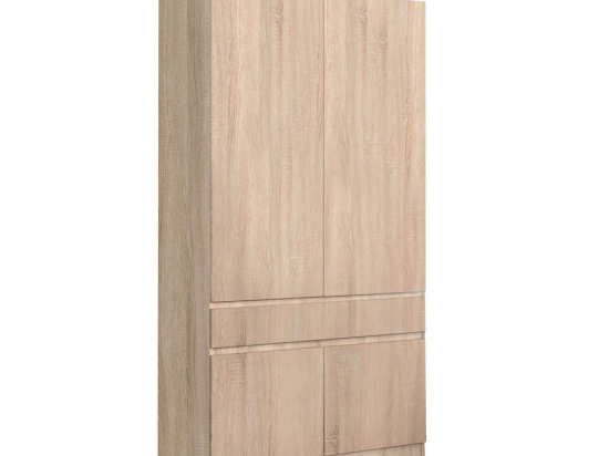Ντουλάπα Hermes 06-0102 Με 2 Πόρτες & 1 Συρτάρι 100x52x200cm Artisan Oak Δίφυλλη Μελαμίνη