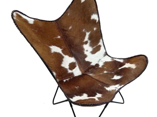 Πολυθρόνα Mariposa 01-3105 70x70x90cm Brown-White