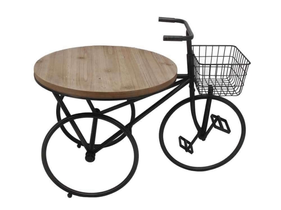 Τραπεζάκι Coffee Basket Bike 04-0471 93,5x60x69,5cm Natural-Black
