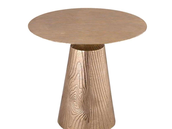 Τραπεζάκι Coffee Boise 04-0861 Rough Φ53x47cm Gold