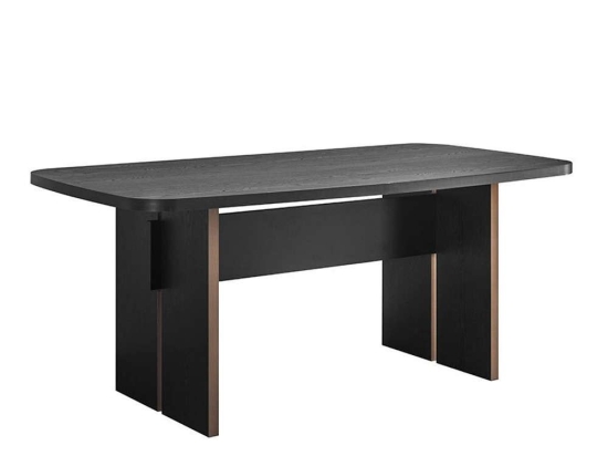 Τραπέζι 02-0491 180x95x75cm Black Oak Μελαμίνη