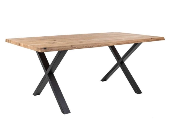 Τραπέζι Dilegno 02-0468 200x95x76cm Natural Μέταλλο,Ξύλο