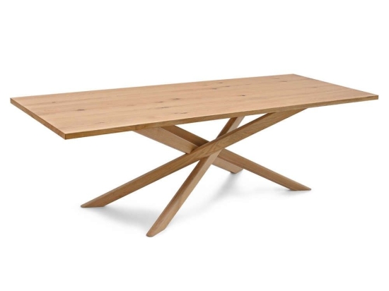 Τραπέζι Stixis 02-0456 200x95x76cm Natural Μέταλλο,Ξύλο