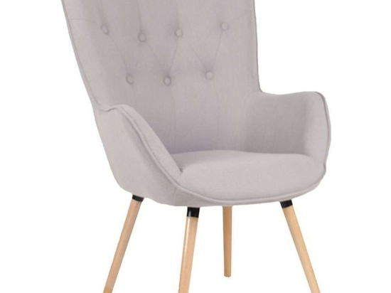 Πολυθρόνα Pastel 01-2069 68x73x107cm Grey-Natural