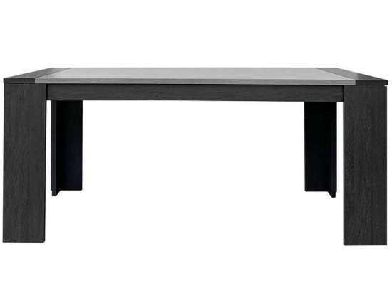Τραπέζι Wasco 02-0551 180x90x76cm Black Oak-Cement Μοριοσανίδα, Μελαμίνη