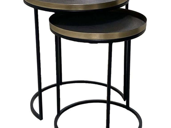 Ζιγκόν Totale (Σετ 2Τμχ) 04-0878 Φ49x56/41x49cm Antique Brass-Black
