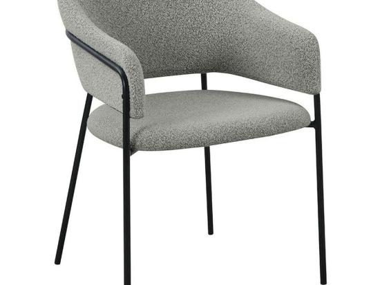 Καρέκλα Connect 03-0934 57x59x82cm Grey-Black Μέταλλο,Ύφασμα