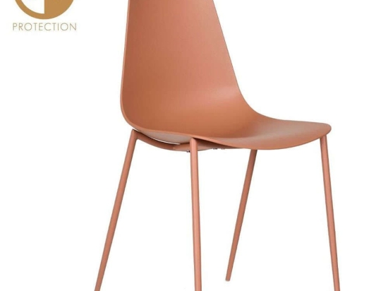 Καρέκλα Grada 27-0136 50x46x88,5cm Terracotta Μέταλλο,Πολυπροπυλένιο