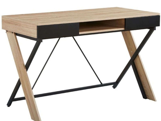 Γραφείο Doble-X 28-0271 120x60x76cm Natural-Black