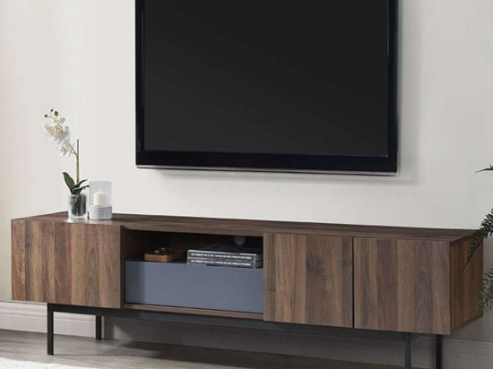 Έπιπλο Τηλεόρασης Grooves 05-0668 180x41,5x50cm Wotan Oak-Grey