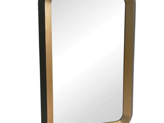 Καθρέπτης Τοίχου Contrasto 11-0552 71x107cm Black-Gold Mdf,Γυαλί