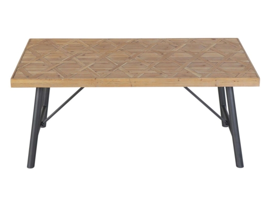 Τραπέζι DIL103 Brown-Black 180x90x75cm Espiel Μέταλλο,Ξύλο