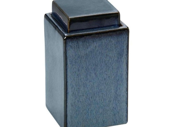 Διακοσμητικό Δοχείο Με Καπάκι ROG314 Μπλε 25x14x14cm Espiel Κεραμικό