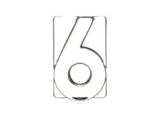 Διακοσμητικός Αριθμός Έξι MAT6 Διάφανο 11x7x3cm Espiel Γυαλί