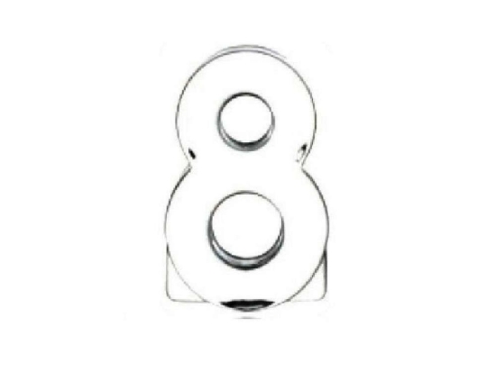 Διακοσμητικός Αριθμός Οκτώ MAT8 Διάφανο 11x7x3cm Espiel Γυαλί