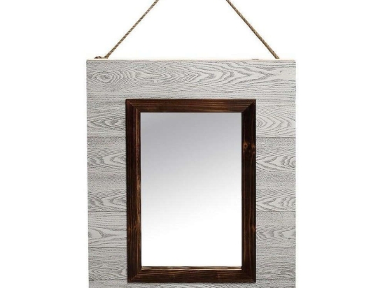 Καθρέφτης XOB105 Γκρι 82x62x6,5cm Espiel Ξύλο