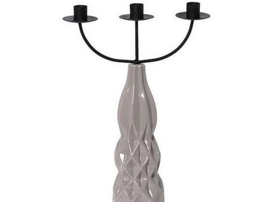 Κηροπήγιο 3 Θέσεων GIO109K2 Μπεζ 35,8x25x9,3cm Espiel Κεραμικό