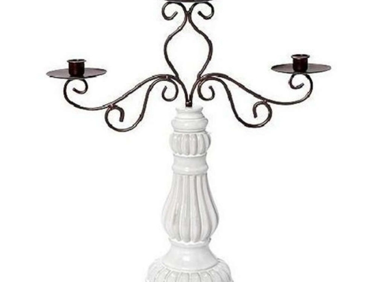 Κηροπήγιο 3 Θέσεων GIO115K2 Κρεμ 39,8x34x9,8cm Espiel Κεραμικό