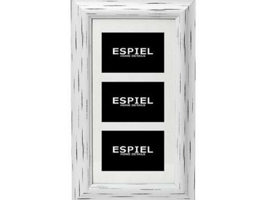 Κορνίζα 3πλη 10x15cm ECO347 Λευκό 48,5x28,5x1,5cm Espiel Ξύλο