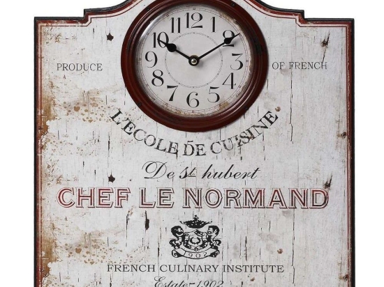 Ρολόι Τοίχου Chef Le Normand LOG263 Λευκό 43x40cm Espiel Mdf